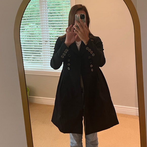 Ted Baker black trench coat size 1 - Picture 2 of 10
